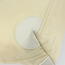 PRADA Shoulder Bag Nylon Leather Ivory Silver Auth 166005-9