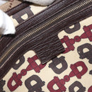 GUCCI GG Canvas Web Sherry Line Tote Bag Beige Gold Red 137396 Auth 166008-19