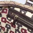 GUCCI GG Canvas Web Sherry Line Tote Bag Beige Gold Red 137396 Auth 166008-22