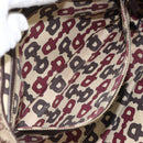 GUCCI GG Canvas Web Sherry Line Tote Bag Beige Gold Red 137396 Auth 166008-23
