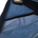 GUCCI GG Supreme Sherry Line Bag PVC Navy Gold Red 001 56 0942 Auth 166010-18
