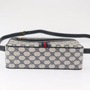 GUCCI GG Supreme Sherry Line Bag PVC Navy Gold Red 001 56 0942 Auth 166010-9