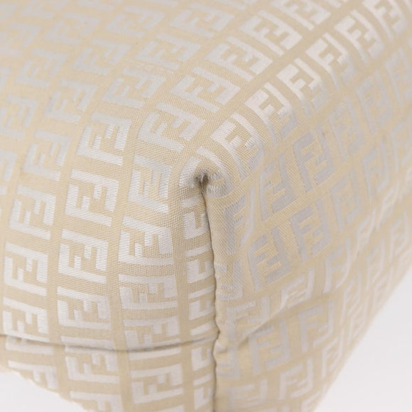 FENDI Zucchino Canvas Tote Bag Ivory Auth 166014