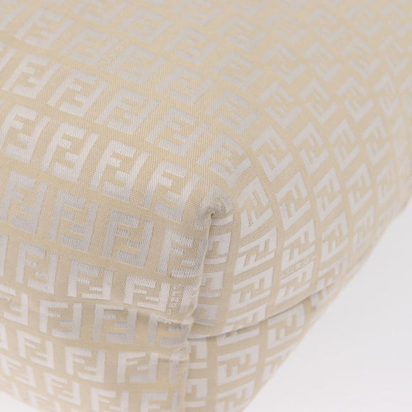 FENDI Zucchino Canvas Tote Bag Ivory Auth 166014