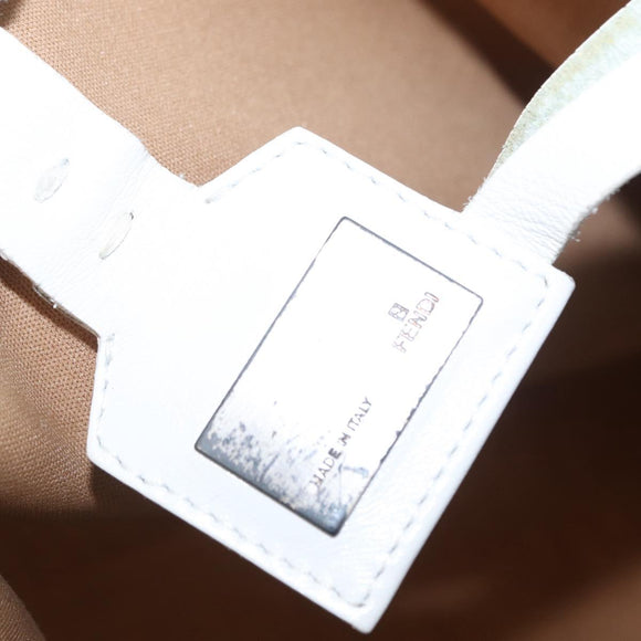 FENDI Zucchino Canvas Tote Bag Ivory Auth 166014