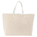 FENDI Zucchino Canvas Tote Bag Ivory Auth 166014-2