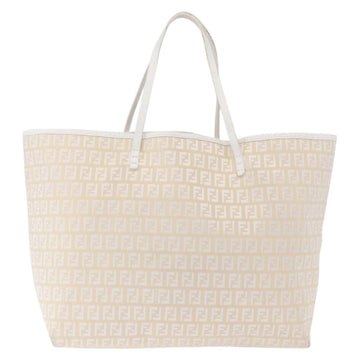 FENDI Zucchino Canvas Tote Bag Ivory Auth 166014 - 0