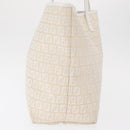 FENDI Zucchino Canvas Tote Bag Ivory Auth 166014-4