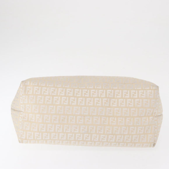 FENDI Zucchino Canvas Tote Bag Ivory Auth 166014