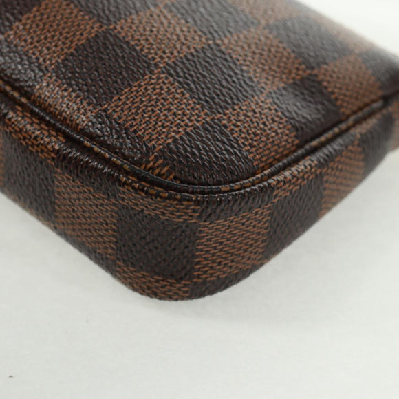 LOUIS VUITTON Damier Ebene T&B Mini Pochette Accessoires N58011 LV Auth 166017V