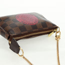 LOUIS VUITTON Damier Ebene T&B Mini Pochette Accessoires N58011 LV Auth 166017V-6
