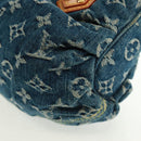 LOUIS VUITTON Monogram Denim Preity Hand Bag Blue M95020 LV Auth 166019V-18