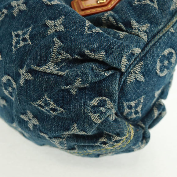 LOUIS VUITTON Monogram Denim Preity Hand Bag Blue M95020 LV Auth 166019V