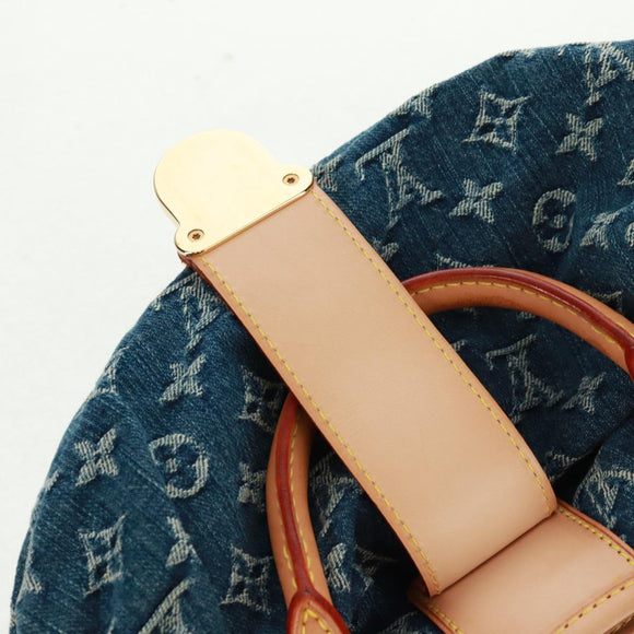 LOUIS VUITTON Monogram Denim Preity Hand Bag Blue M95020 LV Auth 166019V