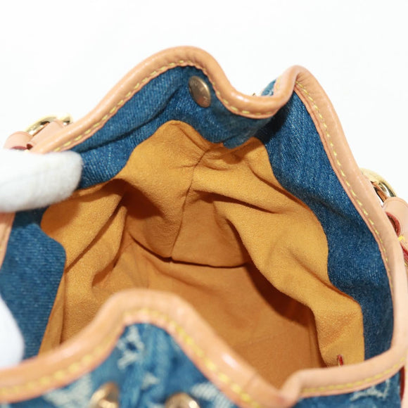 LOUIS VUITTON Monogram Denim Preity Hand Bag Blue M95020 LV Auth 166019SAV