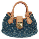 LOUIS VUITTON Monogram Denim Preity Hand Bag Blue M95020 LV Auth 166019V-14
