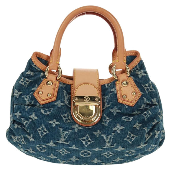 LOUIS VUITTON Monogram Denim Preity Hand Bag Blue M95020 LV Auth 166019V