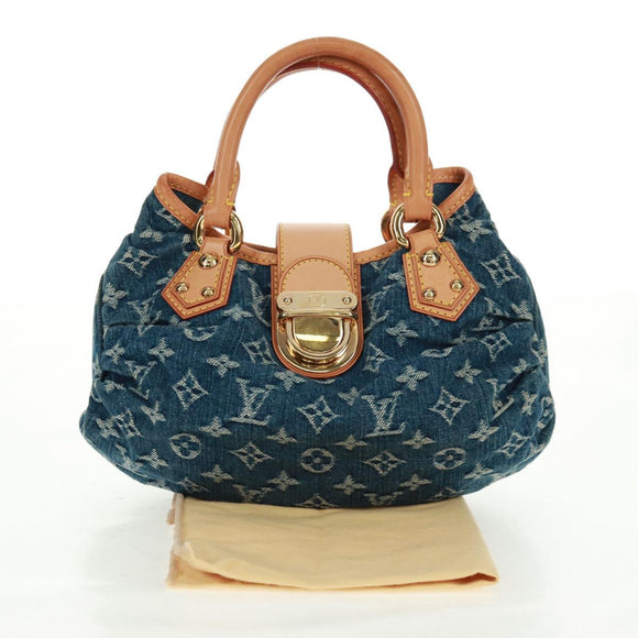LOUIS VUITTON Monogram Denim Preity Hand Bag Blue M95020 LV Auth 166019V
