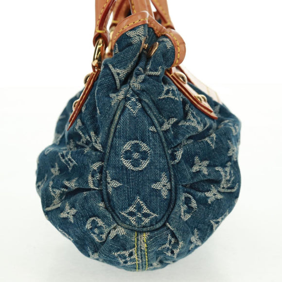 LOUIS VUITTON Monogram Denim Preity Hand Bag Blue M95020 LV Auth 166019V