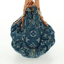 LOUIS VUITTON Monogram Denim Preity Hand Bag Blue M95020 LV Auth 166019V-5