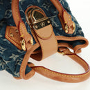 LOUIS VUITTON Monogram Denim Preity Hand Bag Blue M95020 LV Auth 166019V-7