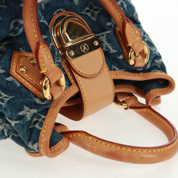 LOUIS VUITTON Monogram Denim Preity Hand Bag Blue M95020 LV Auth 166019V
