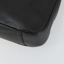 GUCCI Bamboo Shoulder Bag Leather 2way Black Gold 001 1577 Auth 166021-12