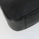 GUCCI Bamboo Shoulder Bag Leather 2way Black Gold 001 1577 Auth 166021-13