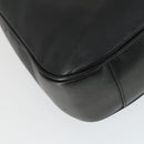 GUCCI Bamboo Shoulder Bag Leather 2way Black Gold 001 1577 Auth 166021-15