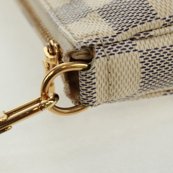 LOUIS VUITTON Damier Azur Pochette Accessoires Pouch N51986 LV Auth 166024SAV