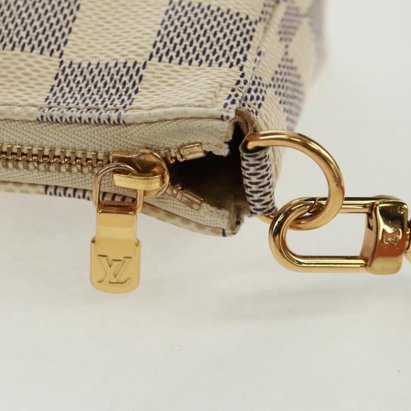 LOUIS VUITTON Damier Azur Pochette Accessoires Pouch N51986 LV Auth 166024SAV