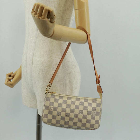 LOUIS VUITTON Damier Azur Pochette Accessoires Pouch N51986 LV Auth 166024SAV