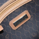 Christian Dior Honeycomb Canvas Boston Bag PVC Black Gold Auth 166030-15