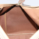 Christian Dior Honeycomb Canvas Boston Bag PVC Black Gold Auth 166030-17