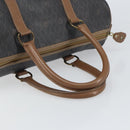 Christian Dior Honeycomb Canvas Boston Bag PVC Black Gold Auth 166030-7