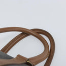 Christian Dior Honeycomb Canvas Boston Bag PVC Black Gold Auth 166030-8