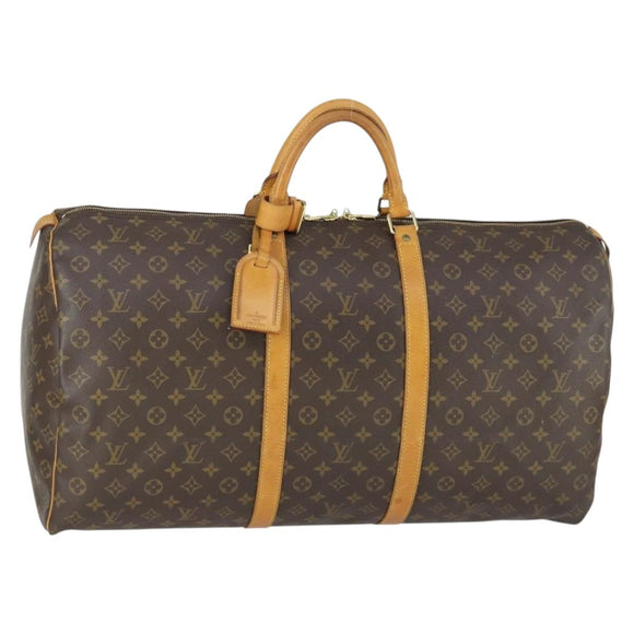 LOUIS VUITTON Monogram Keepall 60 Boston Bag M41422 LV Auth 166033