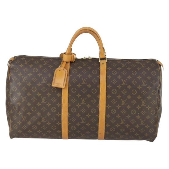 LOUIS VUITTON Monogram Keepall 60 Boston Bag M41422 LV Auth 166033