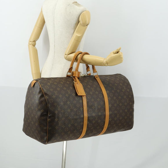 LOUIS VUITTON Monogram Keepall 60 Boston Bag M41422 LV Auth 166033