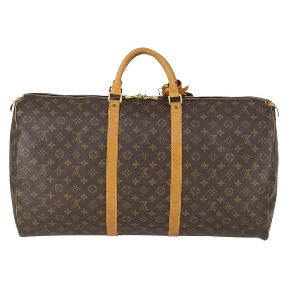 LOUIS VUITTON Monogram Keepall 60 Boston Bag M41422 LV Auth 166033
