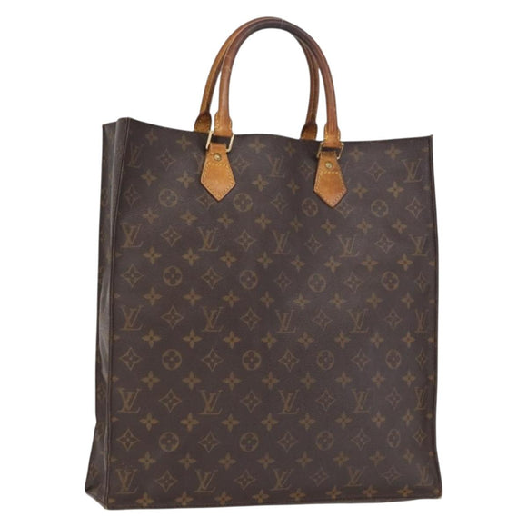 LOUIS VUITTON Monogram Sac Plat Hand Bag M51140 LV Auth 166040