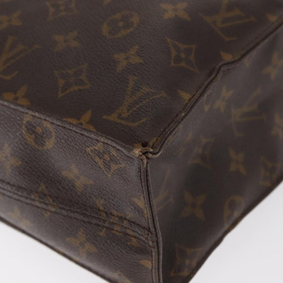 LOUIS VUITTON Monogram Sac Plat Hand Bag M51140 LV Auth 166040