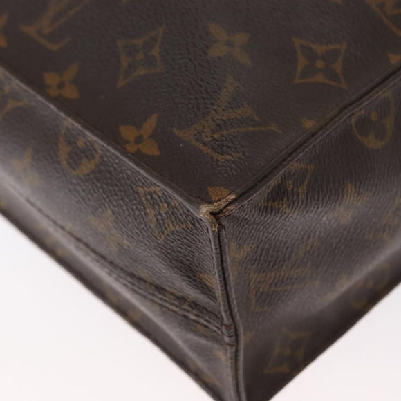 LOUIS VUITTON Monogram Sac Plat Hand Bag M51140 LV Auth 166040