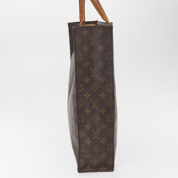 LOUIS VUITTON Monogram Sac Plat Hand Bag M51140 LV Auth 166040