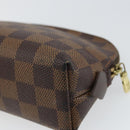 LOUIS VUITTON Damier Ebene Pochette Cosmetic PM Pouch N47516 LV Auth 166050-10