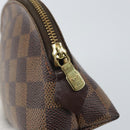 LOUIS VUITTON Damier Ebene Pochette Cosmetic PM Pouch N47516 LV Auth 166050-12