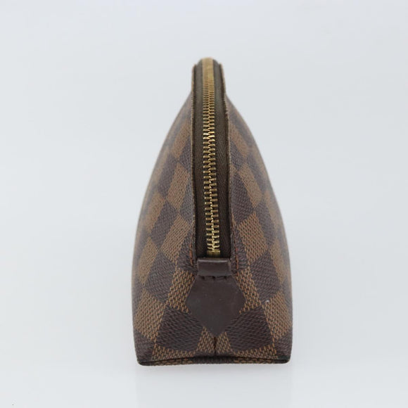 LOUIS VUITTON Damier Ebene Pochette Cosmetic PM Pouch N47516 LV Auth 166050