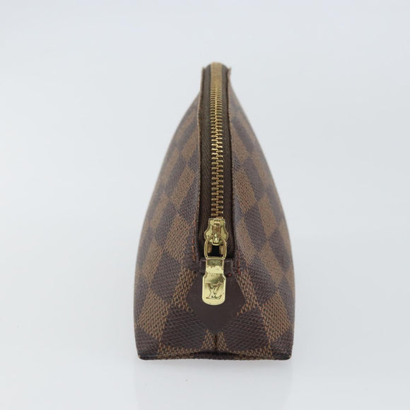 LOUIS VUITTON Damier Ebene Pochette Cosmetic PM Pouch N47516 LV Auth 166050