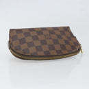 LOUIS VUITTON Damier Ebene Pochette Cosmetic PM Pouch N47516 LV Auth 166050-6