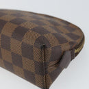 LOUIS VUITTON Damier Ebene Pochette Cosmetic PM Pouch N47516 LV Auth 166050-8